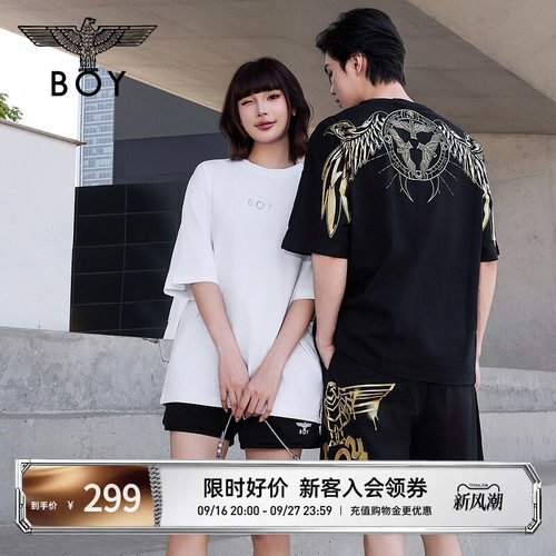 boylondon三鹰翅膀印花T恤