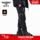 休闲百搭加绒宽松直筒裤 BOYLONDON冬男女长裤 时尚 N34041