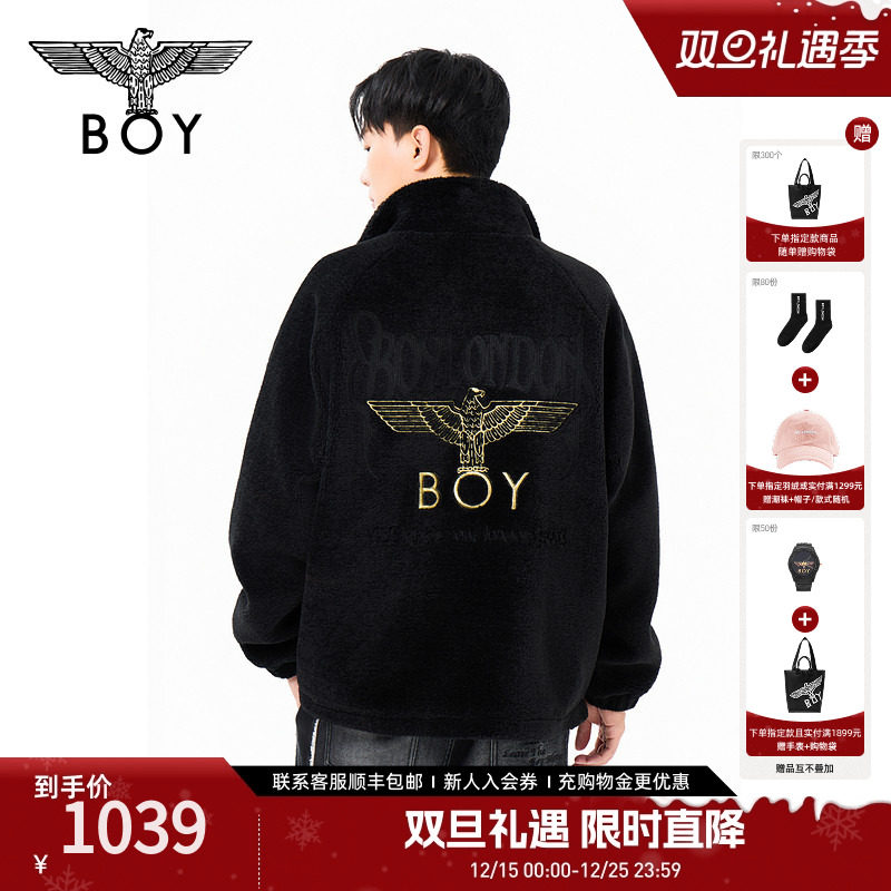 【粉绒云朵】BOYLONDON仿羊羔绒外套2025年冬新款情侣上