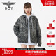 新款 BOYLONDON黑灰晕染满印字母男女款 牛仔外套2026年春季 N50001