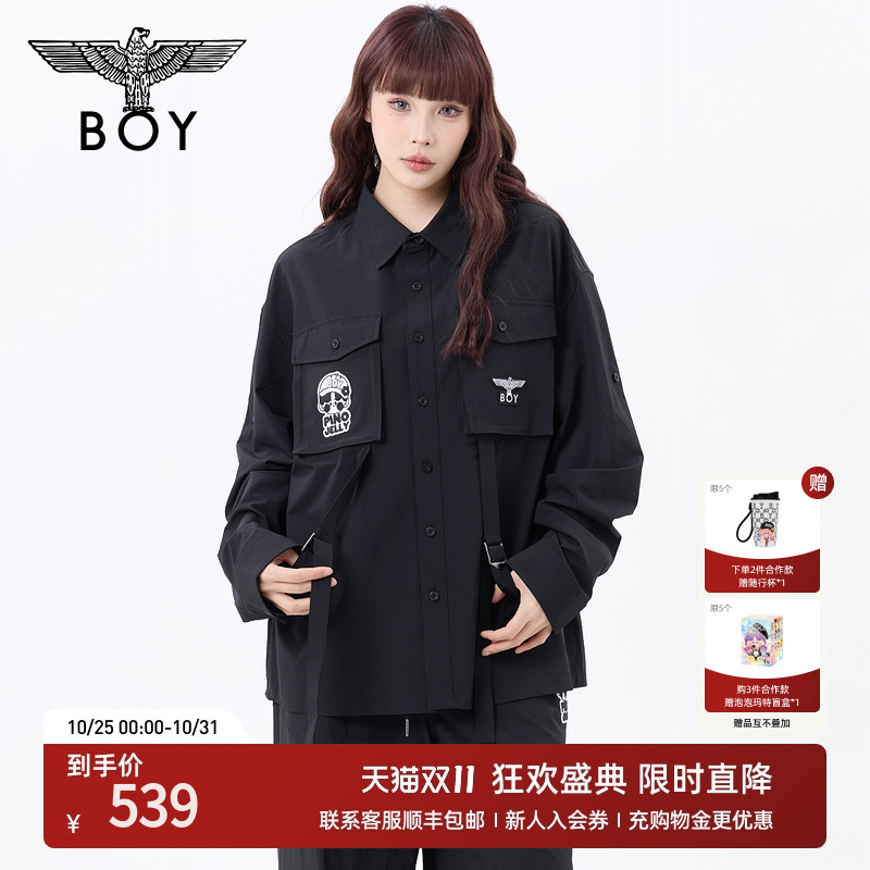 多口袋潮牌衬衫