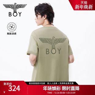 LONDON25新款 翅膀潮牌凉感短袖 夏季 经典 T恤N01923 男女同款 BOY