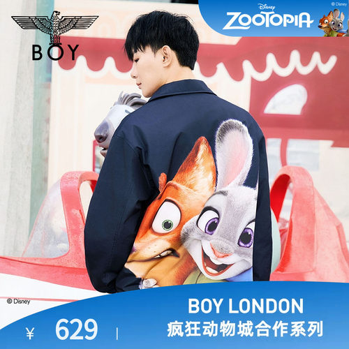【迪士尼疯狂动物城合作】BOYLONDON男女短款棉服尼克朱迪N29040