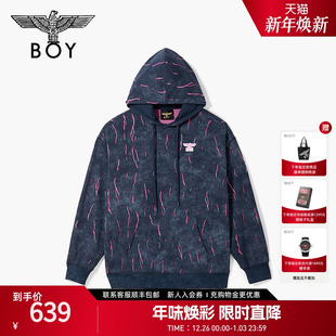 提花男女款 连帽卫衣美式 BOYLONDON2025年新款 N04021 漫天流萤