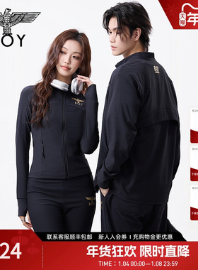 BOYLONDON春季女士潮牌简约修身休闲运动健身瑜伽服外套W12901