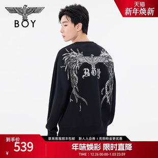 卫衣N03045 潮牌设计感上衣圆领套头长袖 BOYLONDON春季 男女同款