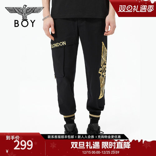印花时尚休闲烫金BOYLONDON长裤