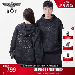 卫衣N04009 上衣潮牌烫钻百搭连帽套头长袖 BOYLONDON25春季 情侣款