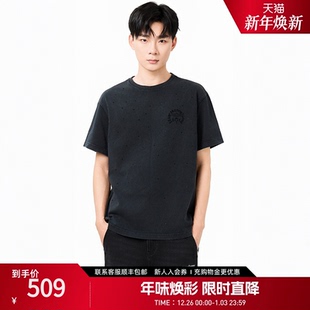 朋克休闲潮牌短袖 印花男女同款 T恤N01273 新款 BOYLONDON2025春季