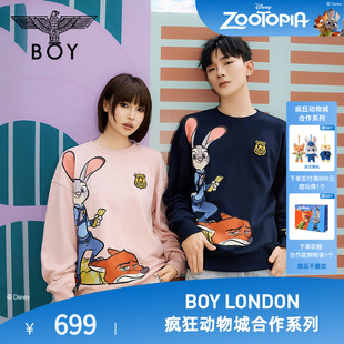 N03091 BOYLONDON朱迪尼克情侣卫衣春季 迪士尼疯狂动物城合作