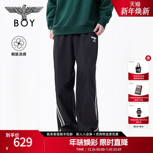 休闲潮牌长裤 条纹简约凉感时尚 N34004 春男女同款 BOYLONDON25新款