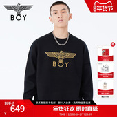 BOYLONDON春季 百搭套头毛衣N60013 老鹰刺绣潮牌经典 男女同款 毛衫