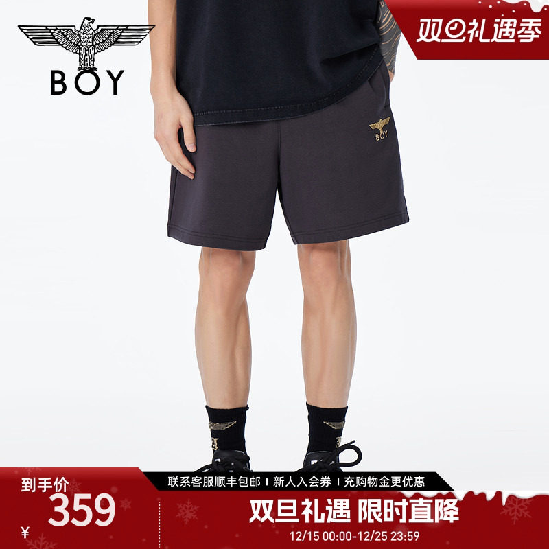 boylondon24炭灰色针织中裤