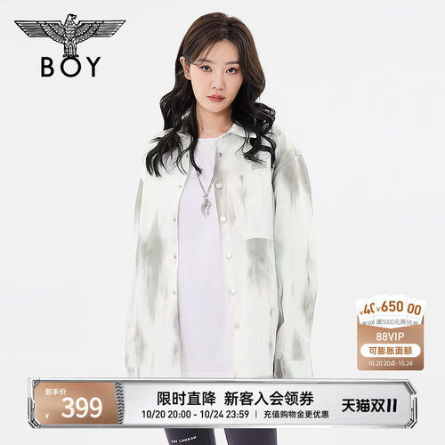 BOYLONDON春情侣款外套金属感时尚长袖衬衫N21009