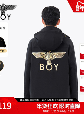 BOYLONDON秋冬潮牌男女同款三合一摇粒绒户外防水冲锋外套N23902