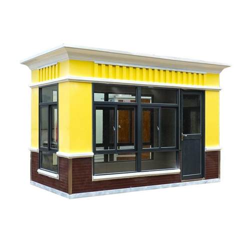 金属雕花板镀锌艺术岗亭小区物业保安亭值班室停车场收费亭岗台