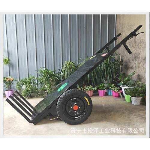 电动拉砖车 电动推周转裕泽车 建筑工手用二平轮板车工厂地厂区拉