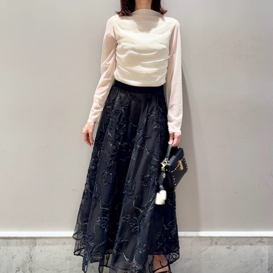 UMII日代现货 CELFORD 百搭基础款薄纱褶皱裁剪上衣 CWCT254108