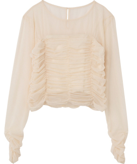 包邮包税 umii 日本代购2月下  cocodeal 76121510  褶皱衬衫上衣