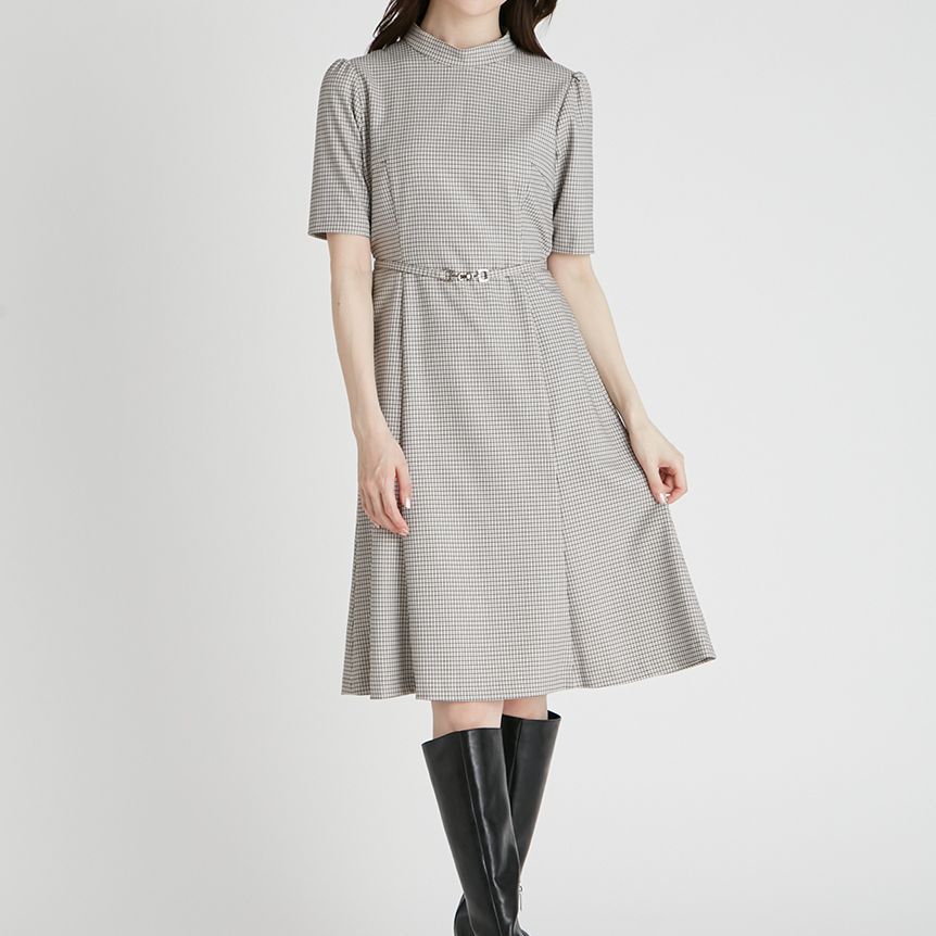 UMII日本代购 CELFORD 打底修身系腰带迷你连衣裙 CWFO254099