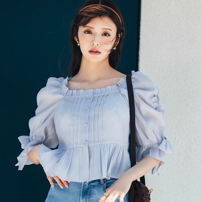 年终6折现货包邮 UMII日本代购 lillian carat蝴蝶结上衣45518108