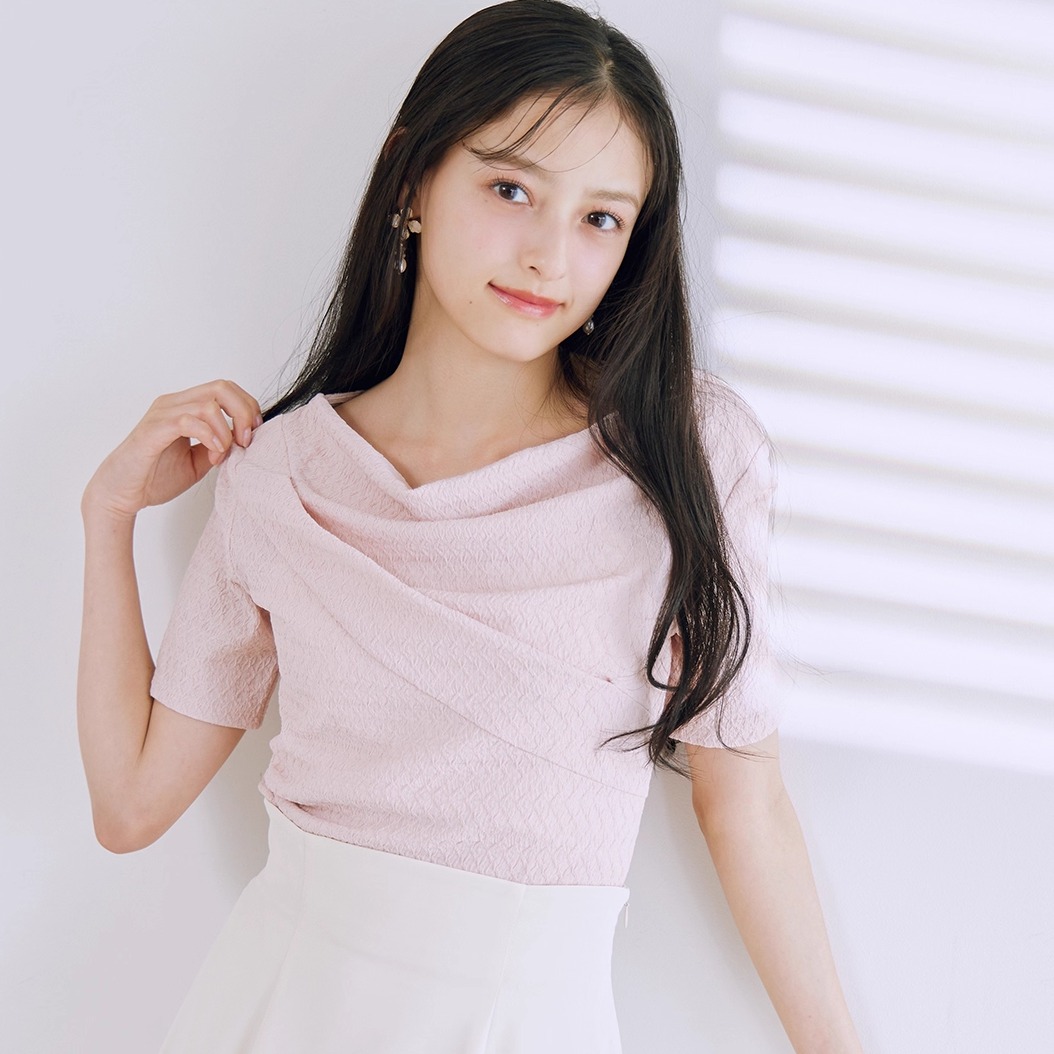 日本代购 包邮 lillian carat 7月薄款甜美荡领上衣T恤 45521035