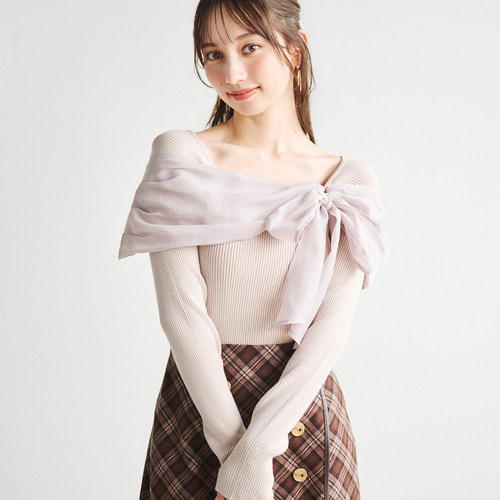 包邮包税 umii 11月日本lillian carat 蝴蝶结针织衫  45731435