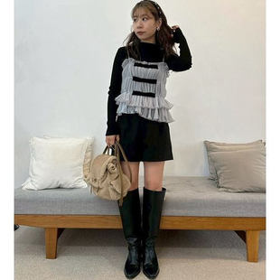 7折包邮 UMii日本代购 lily brown高腰系腰带休闲短裤 LWFP255137