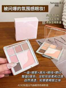 元气唤醒秀色眼影盘封存玫瑰色日光遐想色进阶配色粉质软糯柔滑妆