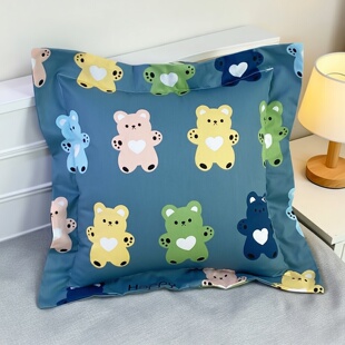 抱枕套50x50床上靠背套不含芯纯棉可爱柔软大靠垫套枕头套40x40