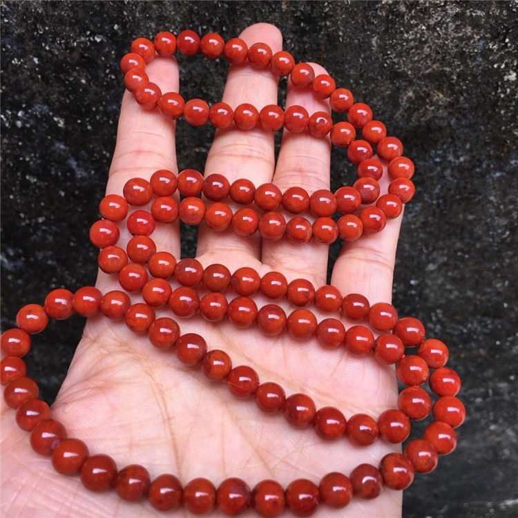 天然南红玛瑙柿子红手串项链女款