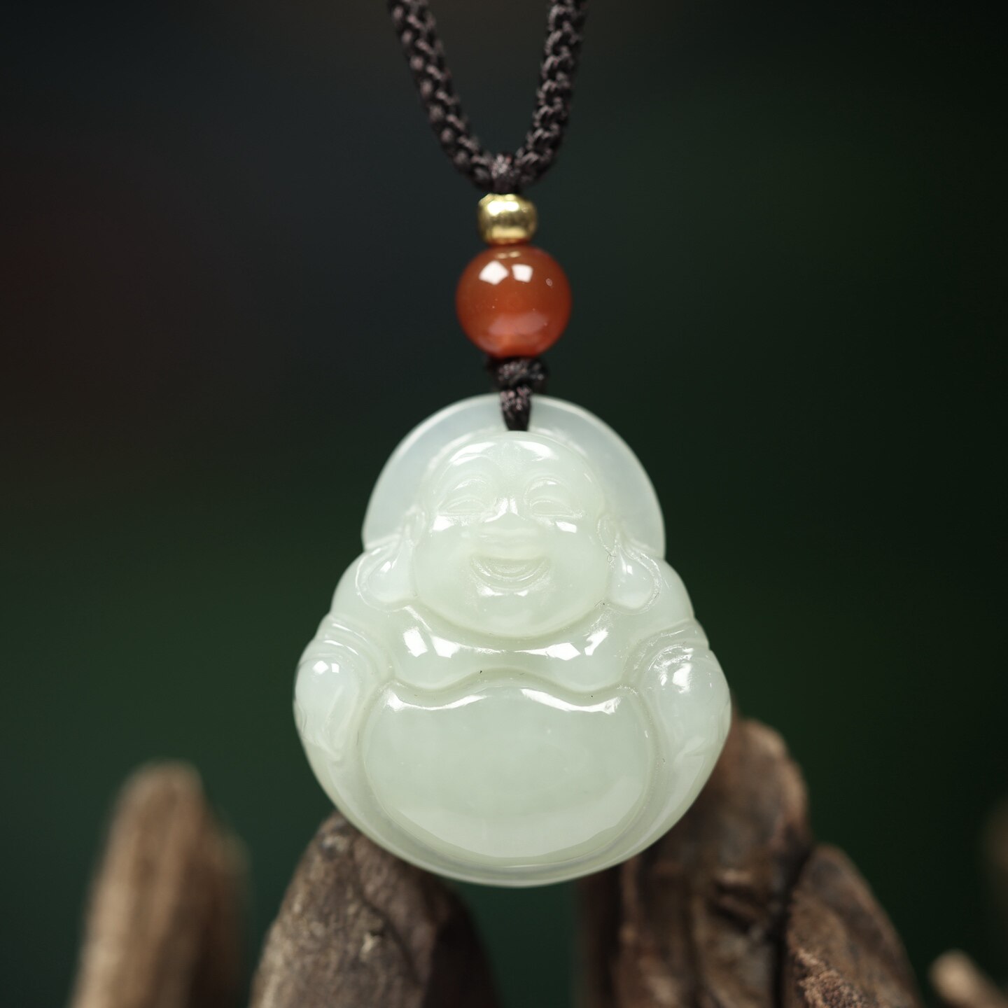 精致和田玉弥勒佛吊坠女生挂件玉石饰品情侣男生时尚玉佩礼物新款