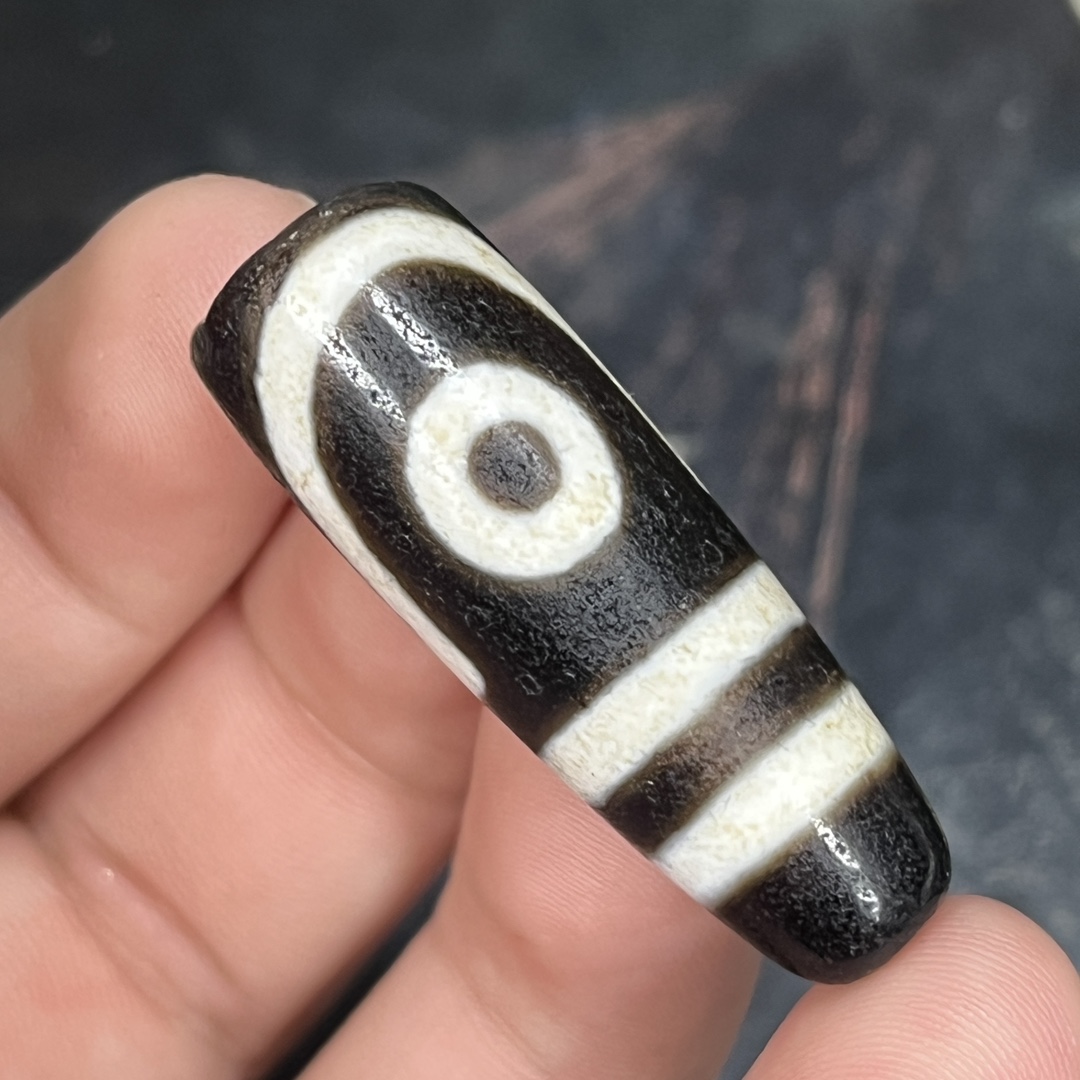 藏传高油包浆两眼天珠吊坠男款