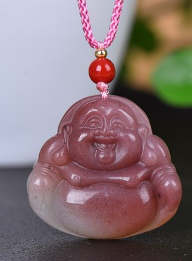 金丝玉大肚佛吊坠女款挂件玉佩