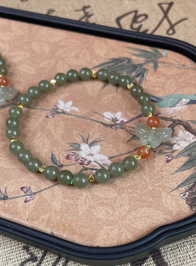 和田玉蝴蝶手链小众女生饰品礼物