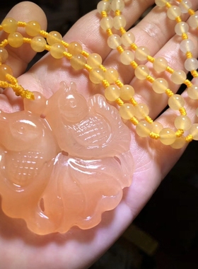 金丝玉双鱼玉佩挂件情侣礼物饰品