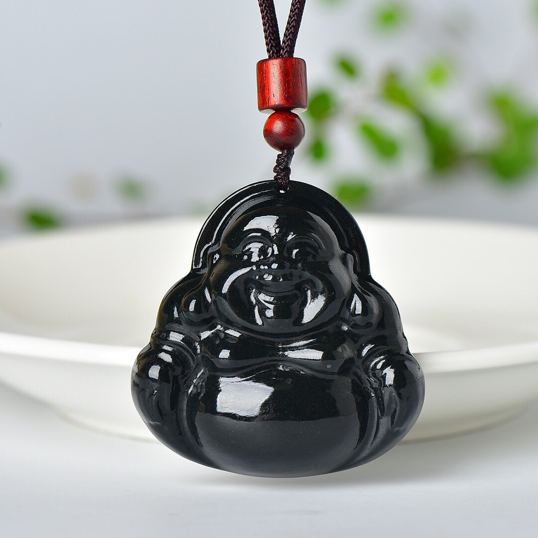 和田玉弥勒佛吊坠挂件男女生项链时尚大气新款玉石玉坠款玉佩饰品