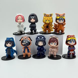 火影忍者尾兽服手办Q版 鸣人卡卡西小樱佐助鼬周边手办扭蛋摆件
