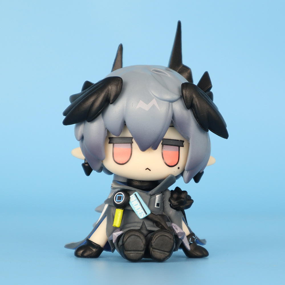 新品 明日方舟星星环屿逻各斯手办 Q版坐姿公仔桌面车载摆件