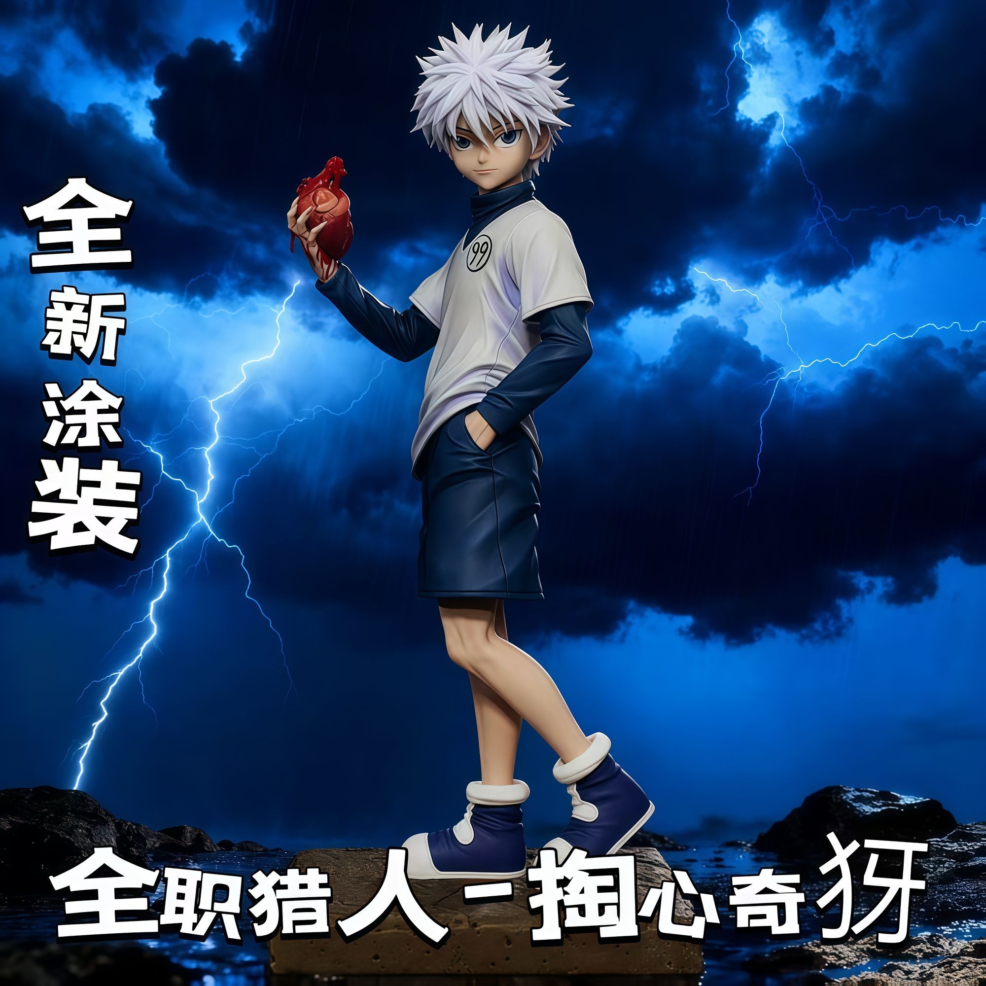 全职猎人手办 小杰奇犽 盒装动漫周边模型公仔车载桌面摆件