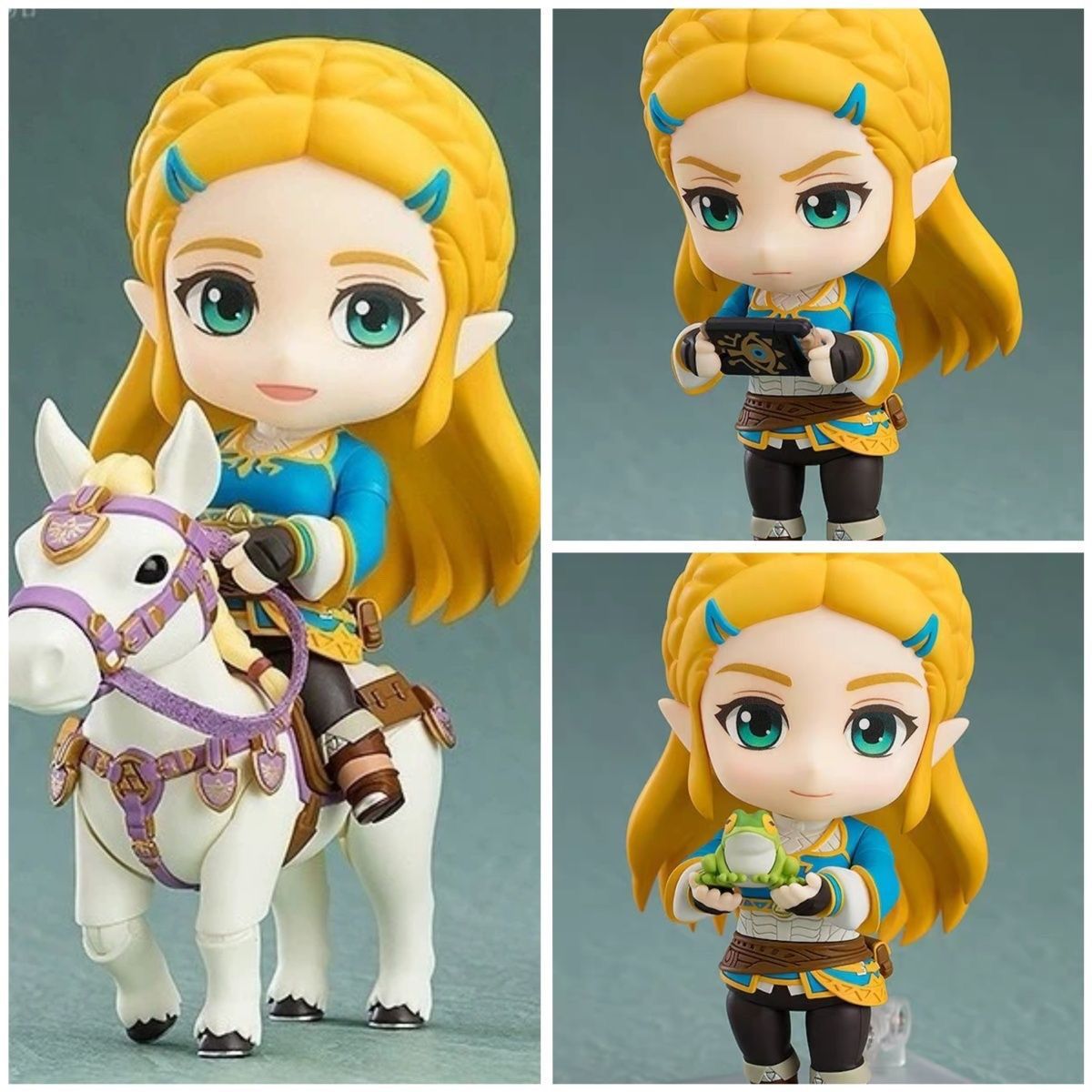 现货粘土人 塞尔达传说 林克带马 荒野之息733#DX可换脸公仔手办