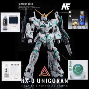 【预调漆】骑士模型漆 万代 MEGA独角兽 高达喷涂 套漆 DIY