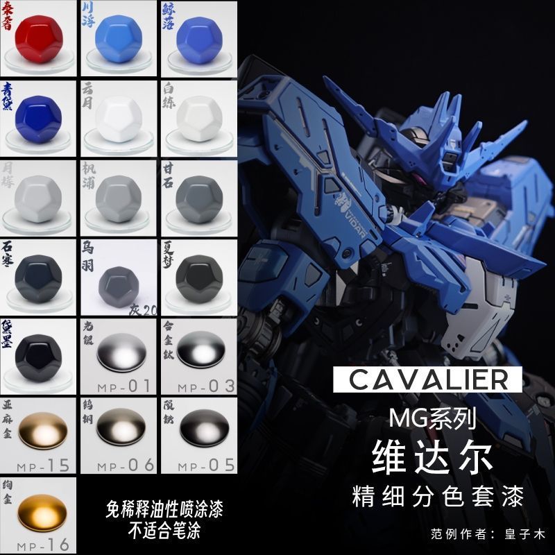 免稀释 骑士预调漆 MG维达尔 精细分色套漆 油性喷涂漆