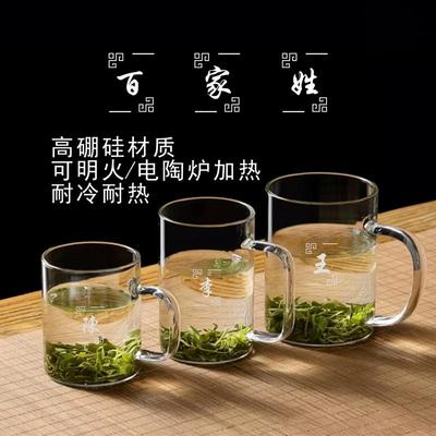 玻璃茶杯带把加厚耐热大容量