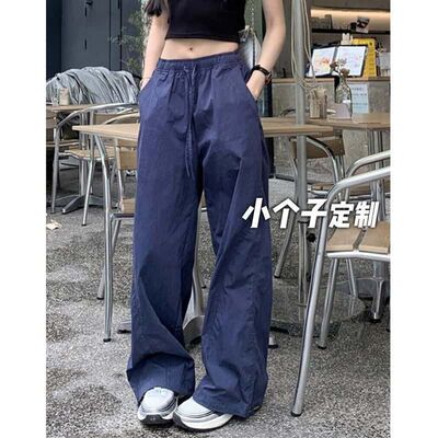 美式工装裤女春夏2026空气感直筒阔腿薄款宽松束脚休闲运动登山裤