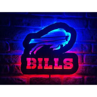 跨境爆款 布法罗比尔队装饰夜灯创意发光壁灯橄榄球霓虹灯led灯