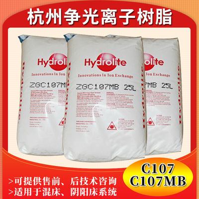 杭州争光混床树脂C107阳离子交换树脂 强酸型软化树脂 超纯水树脂