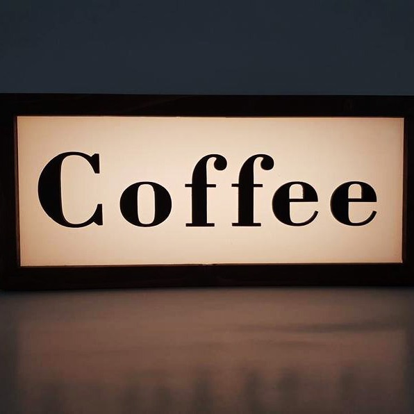 亚马逊Coffee lightbox创意照明灯箱夜灯led桌灯家居气氛广告灯