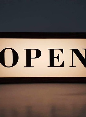 OPEN lightbox创意照明灯箱夜灯led桌灯家居气氛台灯广告灯箱