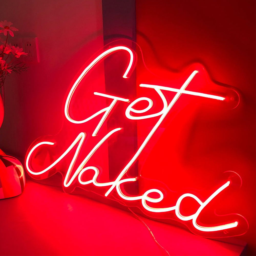 英文字母霓虹灯get naked造型灯酒吧夜店氛围霓虹装饰灯跨境商家